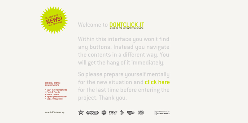dontclick.it opening page